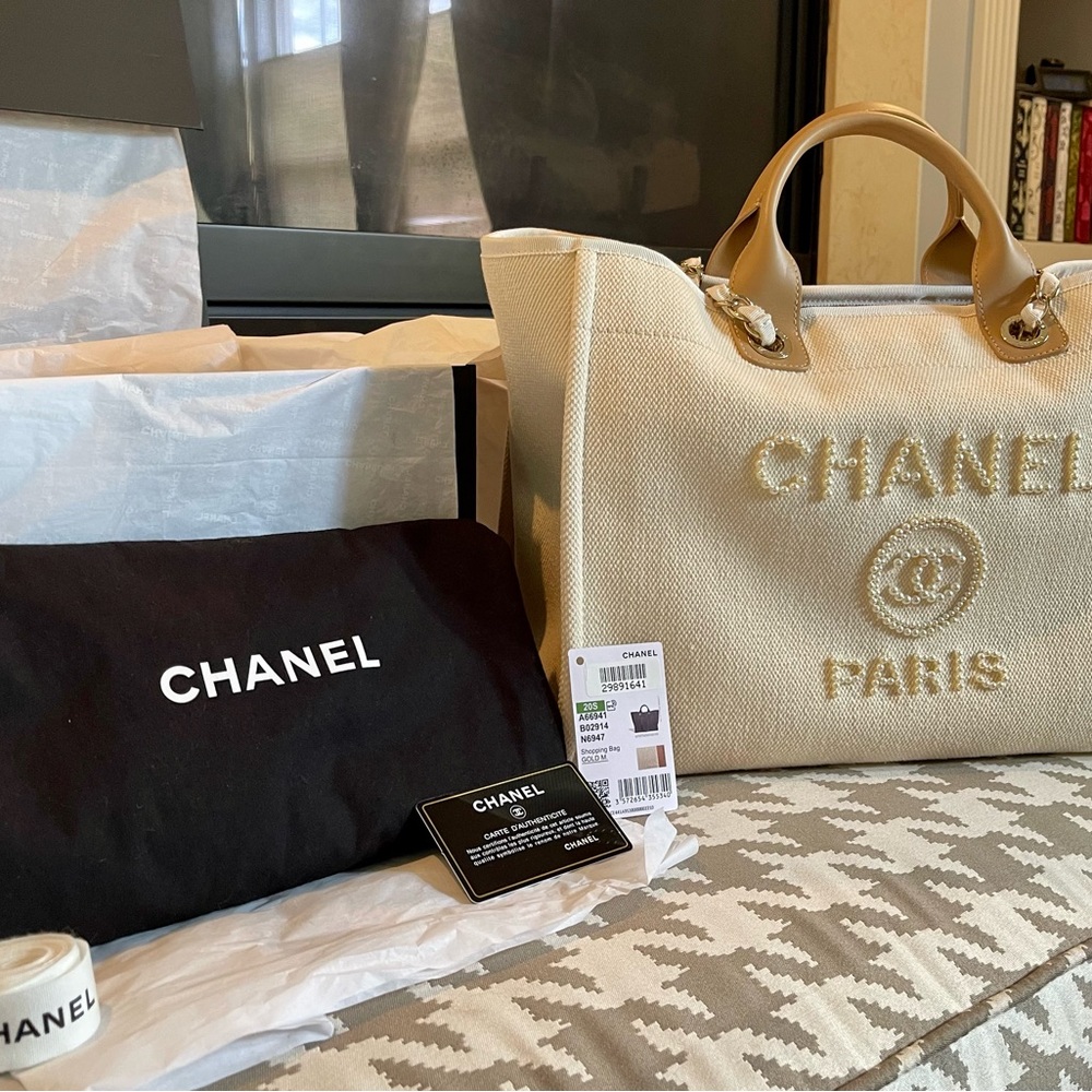 Chanel Deauville Shopping Bag from the 2020 Summer Line. Not available in store!